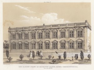 Front ogrodu Brympton Manor House, Somersetshire, Inigo Jones, architekt (kolor lito)