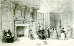 Sala szkolna w Campden House, ok. 1840 (grafika) autorstwa Charles James Richardson