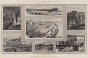 Postęp prac nad nowym portem Admiralicji w Dover autorstwa Charles John de Lacy