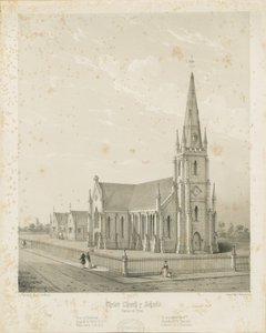 Burton-upon-Trent - Christ Church and Schools: grawerowanie, nd [1789-1850] (druk) autorstwa Charles Joseph Hullmandel