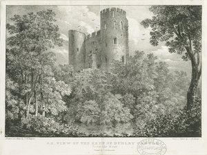 Zamek Dudley - Twierdza: grawerowanie, bd [ok. 1825] (druk) autorstwa Charles Joseph Hullmandel