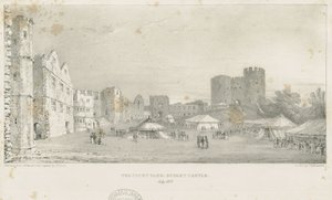 Zamek Dudley - Twierdza: litografia, lipiec 1837 (druk) autorstwa Charles Joseph Hullmandel