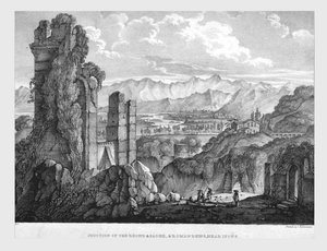 Skrzyżowanie Rodanu i Saony, ruiny rzymskie w pobliżu Lyonu, ok. 1835 r.