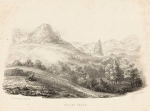 Puy en Velay (litografia) autorstwa Charles Joseph Hullmandel