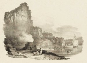 "St Vincent rock near Bristol" RMG PY6092 autorstwa Charles Joseph Hullmandel