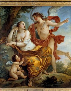 Calypso posłuchaj rad Love Painting Charlesa Josepha Natoire (Charles-Joseph Natoire