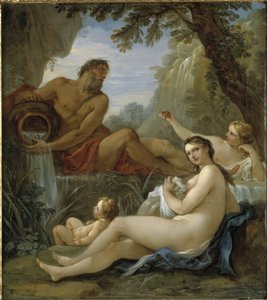 Rivergod i wiosenna nimfa autorstwa Charles Joseph Natoire