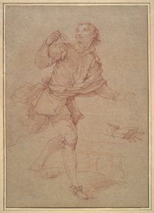 Studium młodzieńca, studium do gobelinu, Sancho autorstwa Charles Joseph Natoire