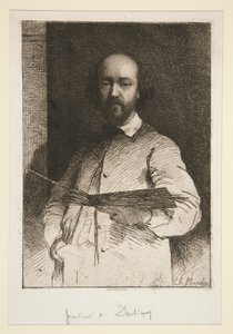 Portret Daubigny autorstwa Charles Joshua Chaplin