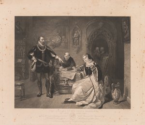 Podpisanie nakazu śmierci Lady Jane Gray autorstwa Charles Kennedy Burt