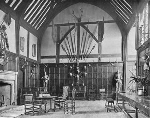 Wielka Sala (zdjęcie czarno-białe) autorstwa Charles Latham