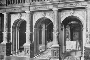 Sala Marmurowa (zdjęcie czarno-białe) autorstwa Charles Latham