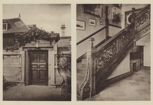 Thorpe Hall, Peterborough, boczne wejście do stajni, schody autorstwa Charles Latham
