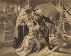 Aresztowanie Alice Lisle za schronienie uciekinierów z bitwy pod Sedgemoor, 1685, 1886 autorstwa Charles Lawrie