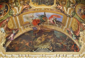 Sojusz Niemiec i Hiszpanii z Holandią, 1672, Malarstwo sufitowe z Galerie des Glaces autorstwa Charles Le Brun