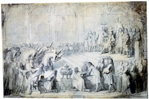Ambasadorzy syjamscy przed królem, 1686 autorstwa Charles Le Brun