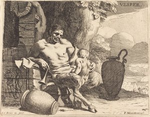 Nieszpory (wieczór) autorstwa Charles Le Brun