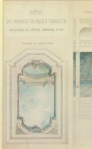 Projekt dla hotelu Prince Georges Bibesco autorstwa Charles Le Coeur