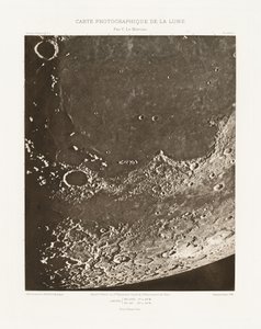 Carte photographique de la lune, planche XVIII.A (Fotograficzna karta Księżyca, plansza XVIII.A), 20 października autorstwa Charles le Morvan