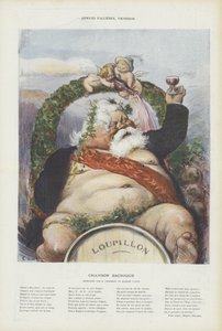 Armand Fallieres, winiarz. Ilustracja do Le Rire