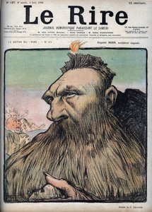Auguste Rodin (1840-1917) rzeźbiarz Augustus - Karykatura Charlesa Leandre (1862-1934) w „Le Rire” z 4 czerwca autorstwa Charles Leandre