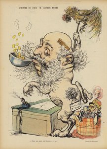 Karykatura francuskiego dziennikarza Arthura Meyera. Ilustracja do Le Rire