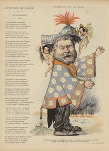 Karykatura francuskiego polityka socjalistycznego Jeana Jauresa. Ilustracja do Le Rire