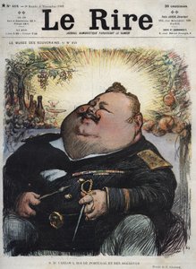 Charles I King of Portugal (1863-1908) - Carlos I King of Portugal and the Algarves - Karykatura Charlesa Leandre (1862-1934) w „The Rire”” z 8 listopada