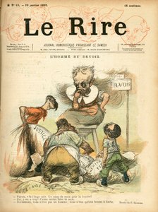 Okładka „”Le Lire””, Satyryczna w kolorach autorstwa Charles Leandre