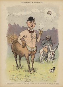 Edmond Blanc, właściciel i hodowca francuskich koni wyścigowych. Ilustracja do Le Rire