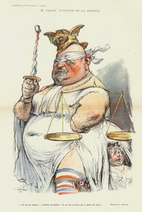 Ernest Valle, francuski minister sprawiedliwości, ilustracja do Le Rire