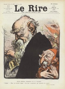 Politycy francuscy Henri Brisson i Emile Combes. Ilustracja do Le Rire