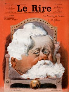 Pierwsza strona francuskiej gazety satyrycznej „Le Rire” 9 grudnia autorstwa Charles Leandre