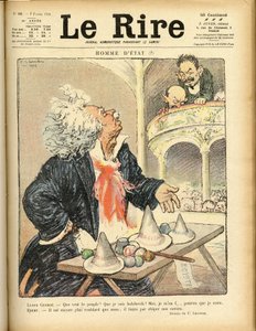 Ilustracja do okładki Le Rire, 07.02.1920 - Statesman - David Lloyd George i Ebert Friedrich (1871-1925) autorstwa Charles Leandre