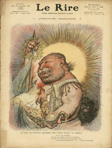Ilustracja Charlesa Leandre (1862-1934) do okładki Le Rire, nr. 312, 23.01.2009 - Stany Zjednoczone Ameryki Stany Zjednoczone Ameryki - William Howard Taft (1857-1930), Prezydent autorstwa Charles Leandre
