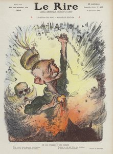 Król Piotr I Serbii. Ilustracja do Le Rire