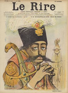 Mozaffer-ed-Din, Szach Persji, ilustracja do Le Rire
