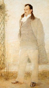 Portret Georges Courteline (olej na płótnie) autorstwa Charles Leandre