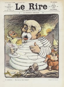 Rajd Prezydenta. Ilustracja do Le Rire autorstwa Charles Leandre