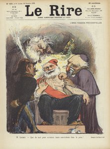 Wytatuowany prezydent Loubet Francji. Ilustracja do Le Rire