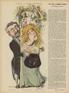 Produkcja Henri Lavetans grać Varennes w Teatrze Sarah Bernhardt. Ilustracja do Le Rire