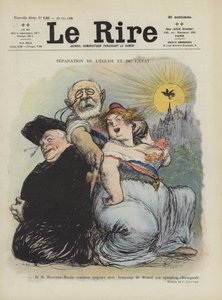 Rozdział kościoła i państwa. Ilustracja do Le Rire