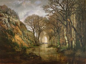 Erdre, zima, 1857 autorstwa Charles Leroux