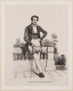 Portret kompozytora Louisa Messemaeckersa 1809-1889 , 1837. autorstwa Charles Louis Baugniet