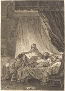 Mona Lisa: Łóżko autorstwa Charles Louis Lingée after Jean Honoré Fragonard