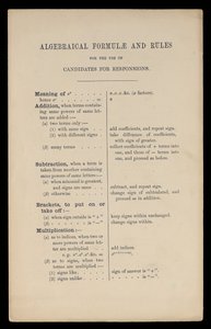 Wzory algebraiczne i reguły dotyczące użycia kandydatów do odpowiedzi, Oxford University Press autorstwa Charles Lutwidge Dodgson