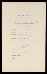Arytmetyka, Oxford University Press, c.1870 (druk) autorstwa Charles Lutwidge Dodgson