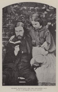 George Macdonald i jego córka Lily (zdjęcie czarno-białe) autorstwa Charles Lutwidge Dodgson