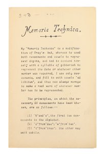 Memoria Technica, Oksford autorstwa Charles Lutwidge Dodgson