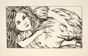 Alicja w domu białych królików, ilustracja z filmu Alices Adventures Under Ground, wyd. 1886 (faksymile) autorstwa Charles Lutwidge Dodgson